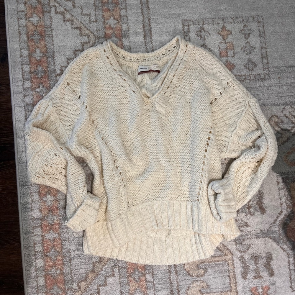 Pilcro Cream Knit sweater